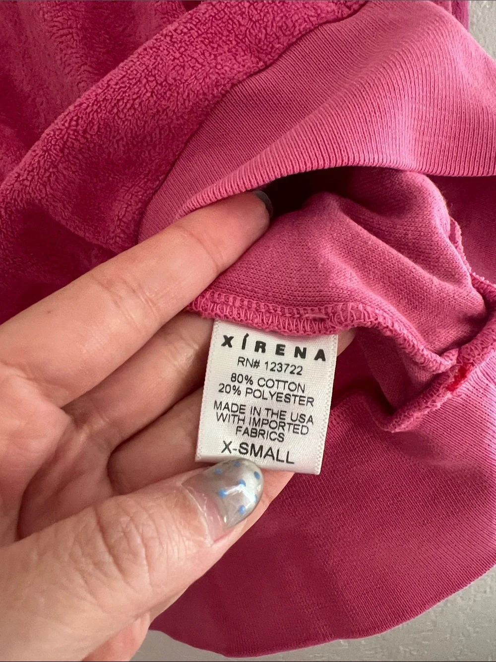 Xirena Pierre Sweatshirt Pink Terry Cloth Pullover Sweatshirt